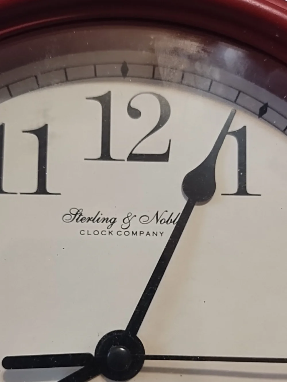 Red Wall Clock - Classic Round Home Decor
